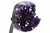 Amethyst Geode With Metal Stand - Uruguay #306869-2